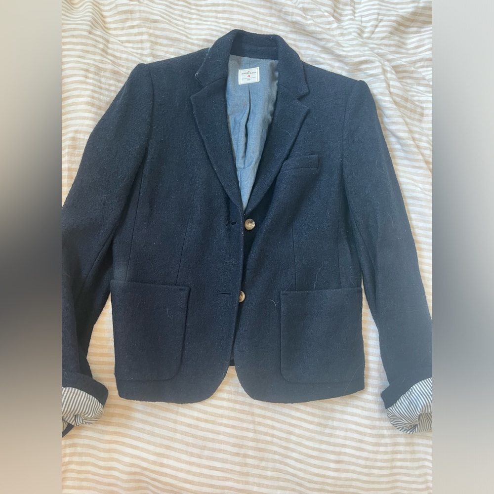 Gap boiled wool navy blazer size 4